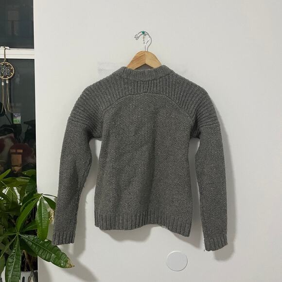 Whistles Gray Lambswool Mockneck Sweater Size Small - Picture 7 of 7